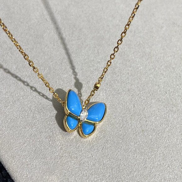 ✅✅✅Van Cleef & Arpels Blue Butterfly Necklace - Picture 9 of 9